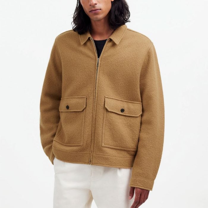 Madewell Boiled Wool Zip-Front Jacket