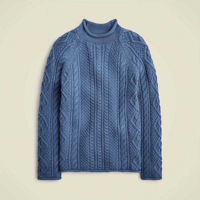 J. Crew Cotton Cable-Knit Rollneck™ Sweater