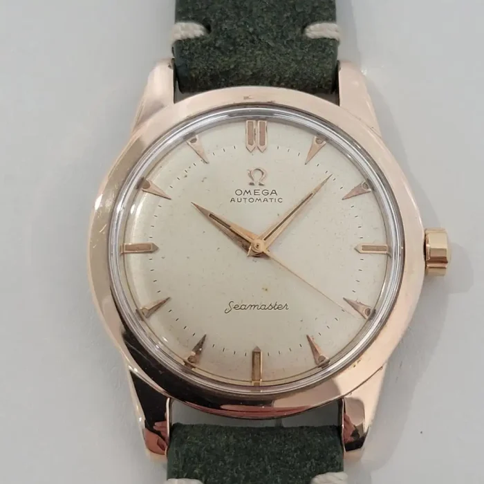 Omega Seamaster 2494 37mm Rose Gold Capped Bumper Automatic 1950s NA116