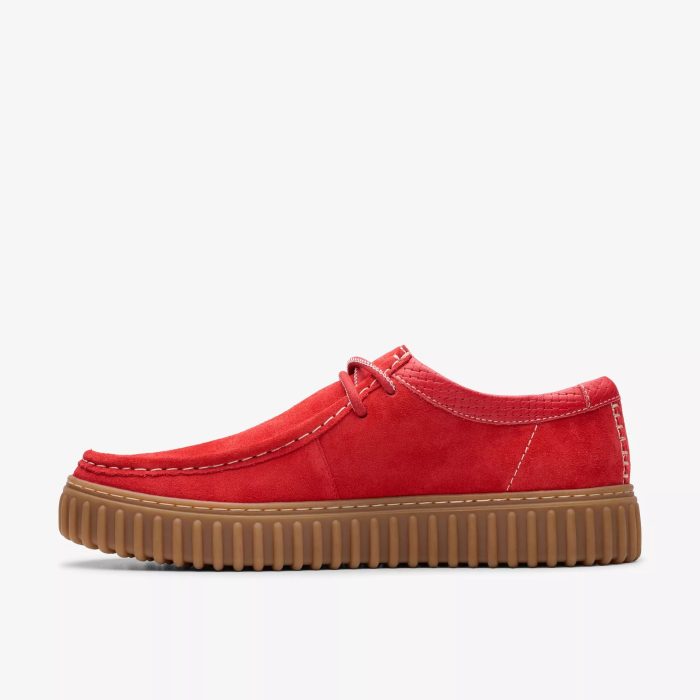 Clarks Torhill Lo Red Suede