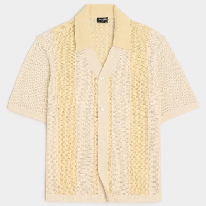 Todd Snyder Cropped Boucle Sweater Polo