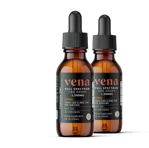 Vena Full Spectrum CBD Tinctures, Two Pack