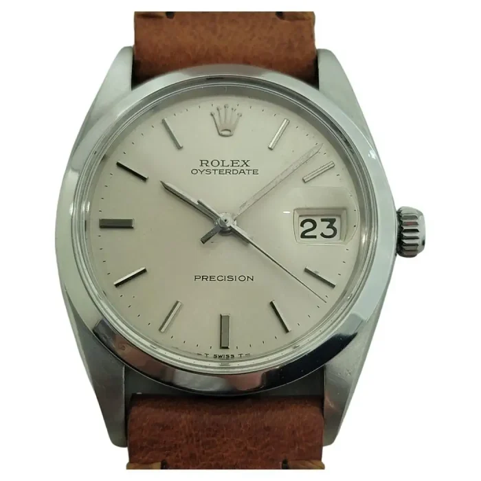 Rolex Oysterdate Precision Ref 6694 34mm Mens Manual Wind 1960s Vintage RA562B