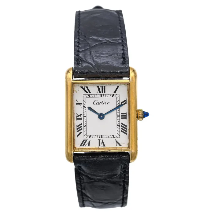 Vintage Cartier Tank 18k Gold Electroplated Mechanical Men’s Watch