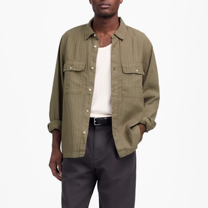 Madewell Work Shirt in Cotton-Linen Blend