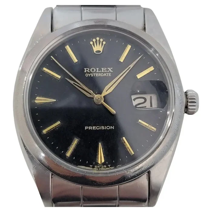 Mens Rolex Oysterdate Precision Ref 6694 34mm 1960s Manual Wind Vintage RJC187S