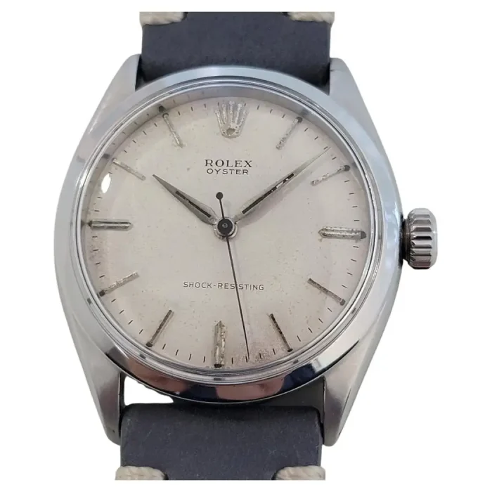 Rolex Oyster Ref 6480 34mm Stainless Steel Manual Wind 1950s Vintage RA416