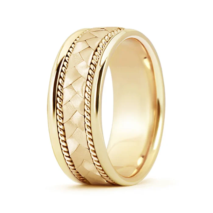 Angara Twisted Rope Men’s Wedding Band