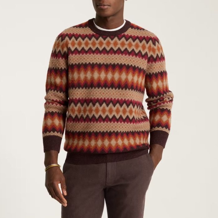 Bonobos Argyle Fair Isle Crew Neck Sweater