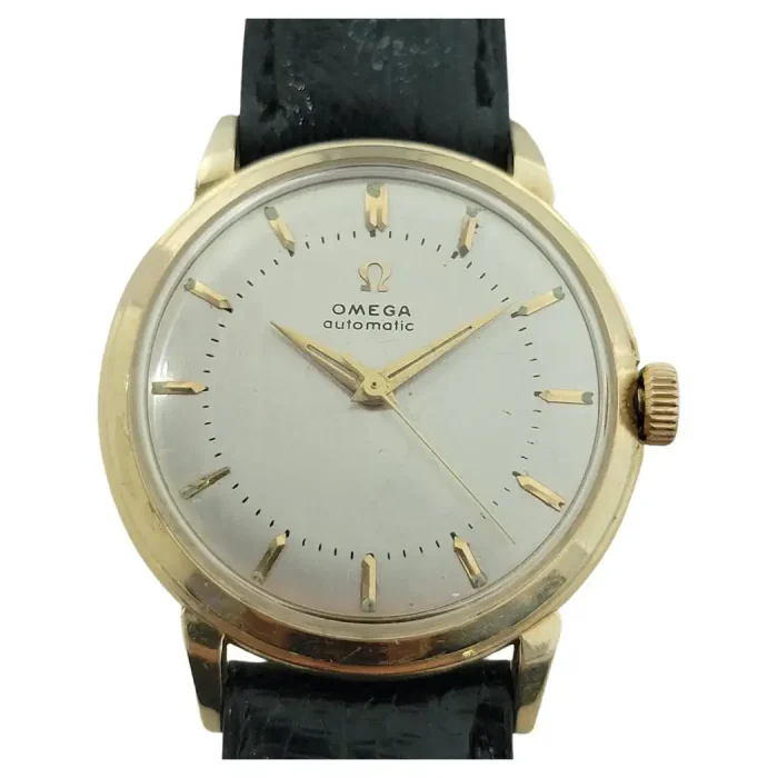 Omega Collection GX6525 34mm 14k Solid Gold Mens Automatic 1950s Vintage RA579