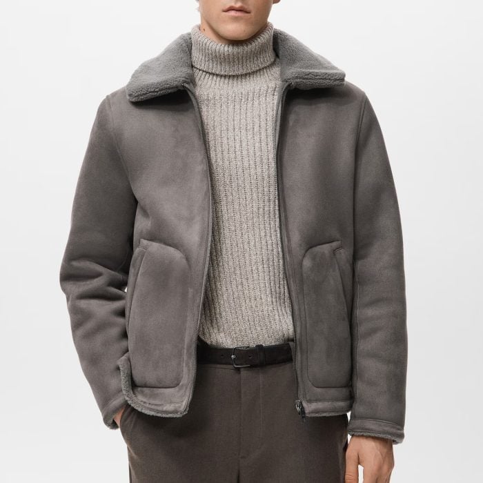 Mango Double Face Jacket With Fleece Lining