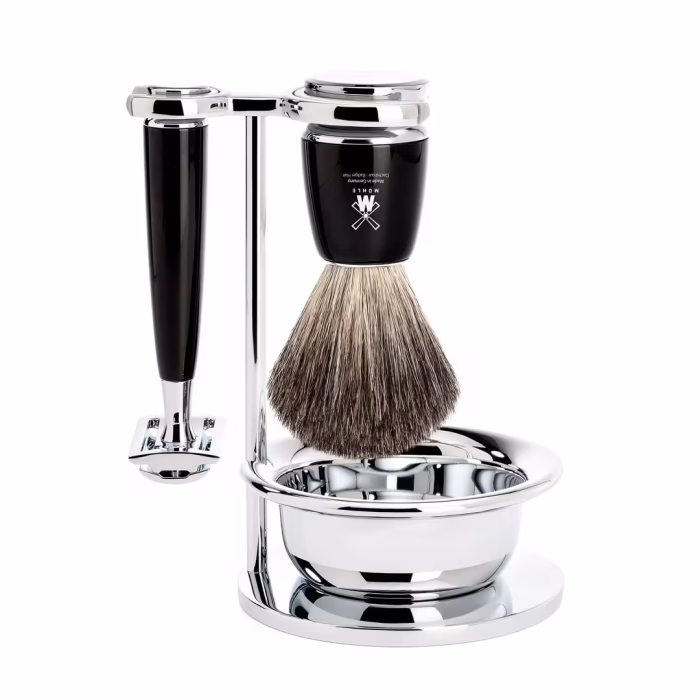 Muhle 4-Piece Pure Badger and Safety Razor Shaving Set