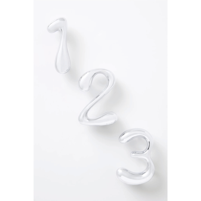 Anthropologie Bubble Polished Chrome House Numbers