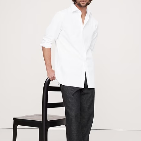 Banana Republic Tailored Slim-Fit Premium Cotton Poplin Dress Shirt