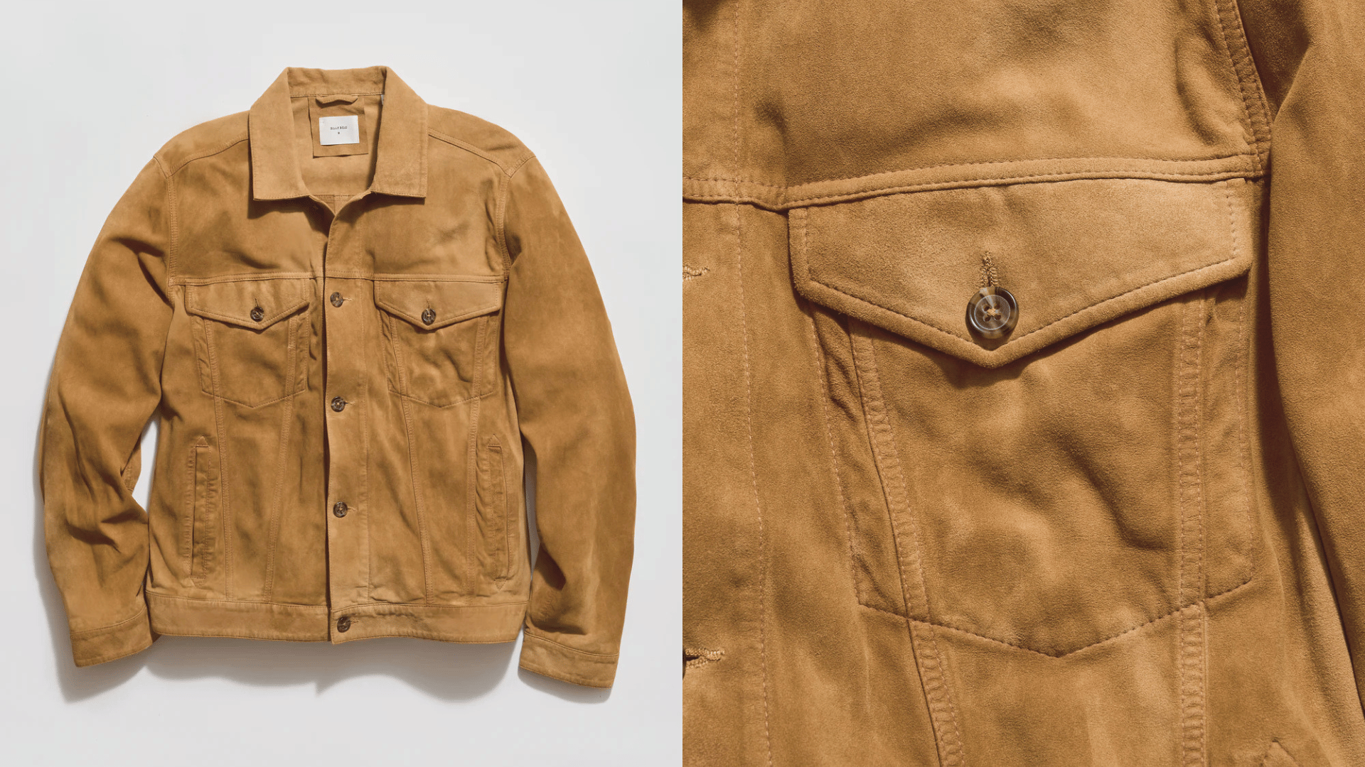 Billy Reid Waxed Suede Tupelo Trucker Jacket