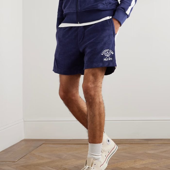 Polo Ralph Lauren Striped Cotton-Blend Terry Shorts