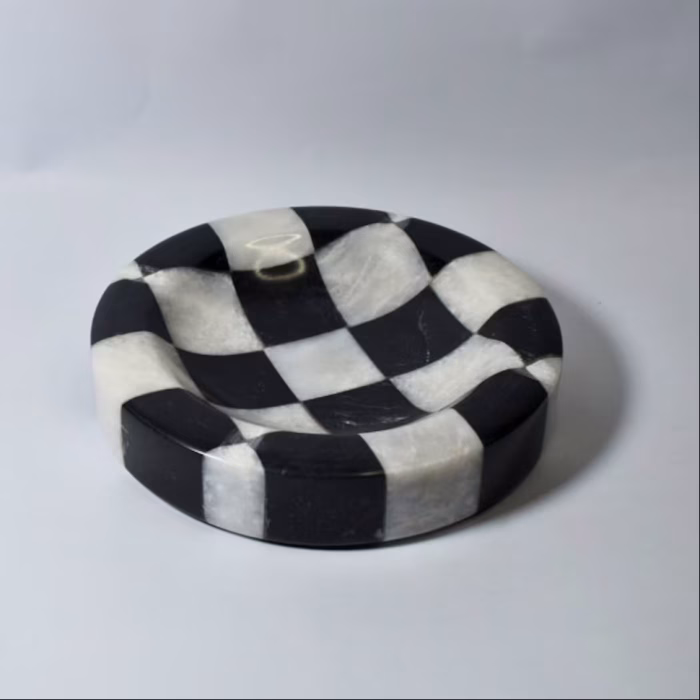 Checkered Onyx Ashtray