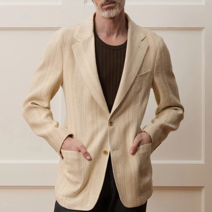 Todd Snyder Italian Linen Silk Double Stripe Sport Coat