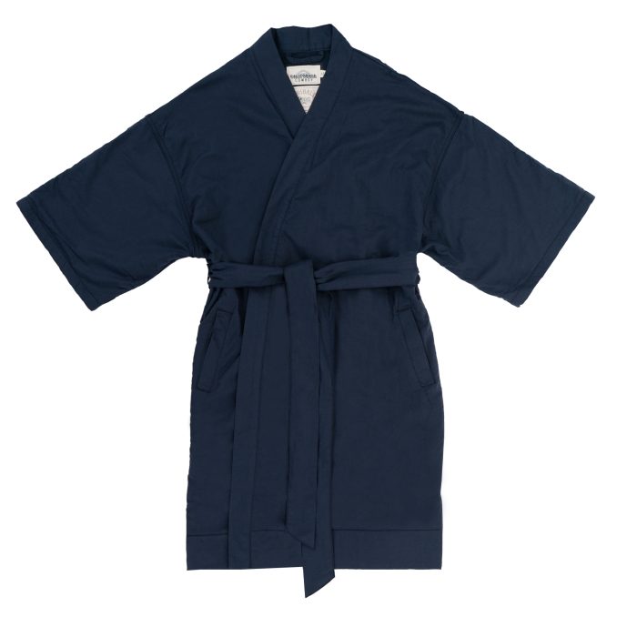 California Cowboy El Garibaldi Robe- Solid, Farallon Navy