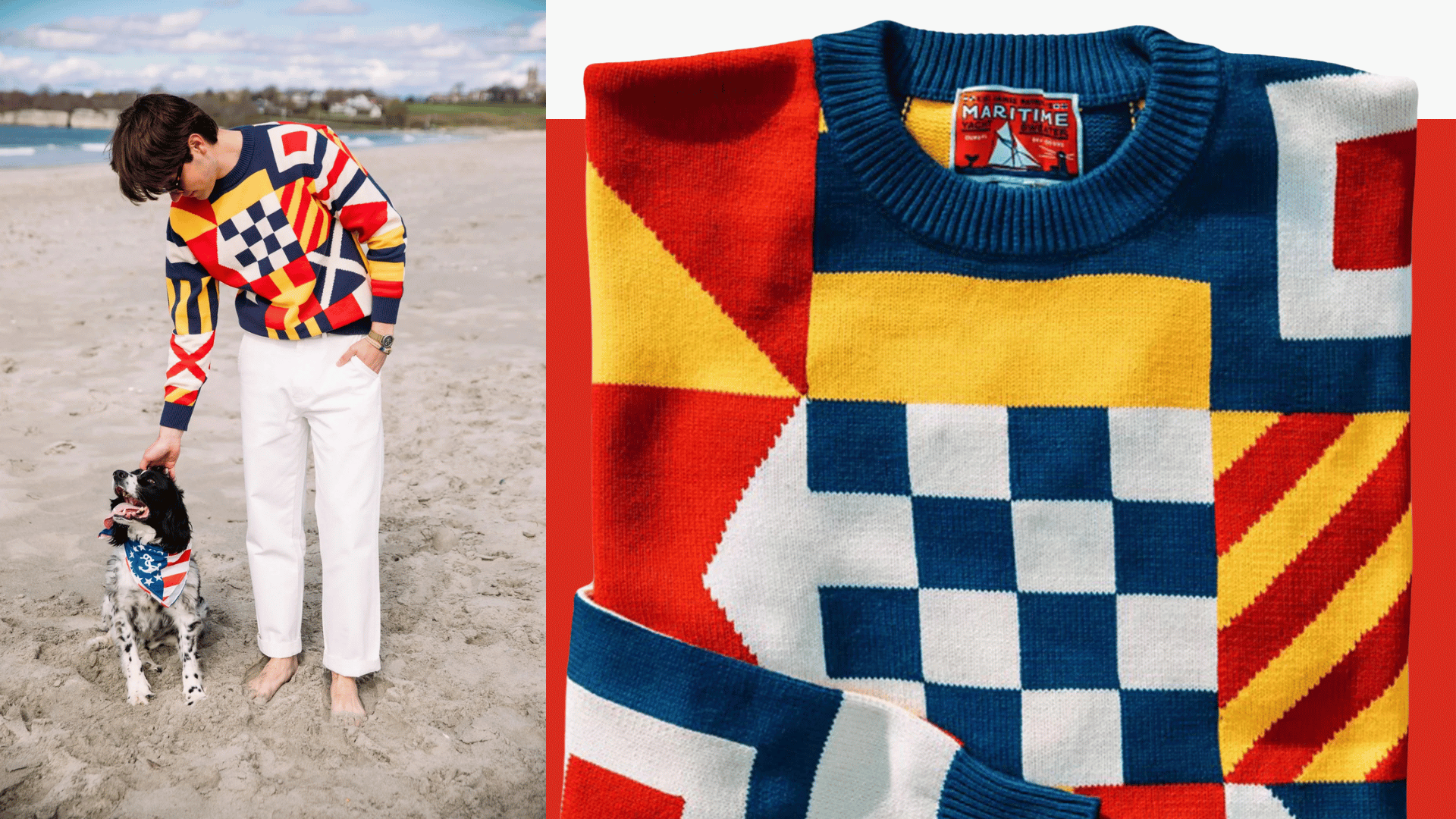 Kiel James Patrick Maritime Flag Sweater