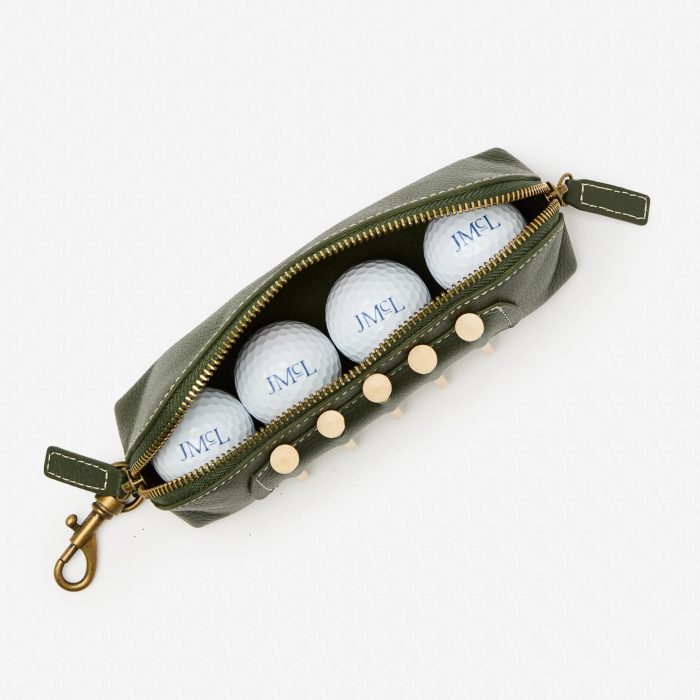 J. McLaughlin Leather Golf Ball Bag