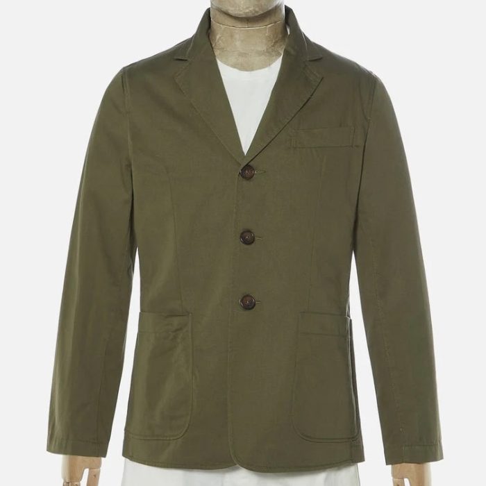 Universal Works London Jacket In Light Olive Twill