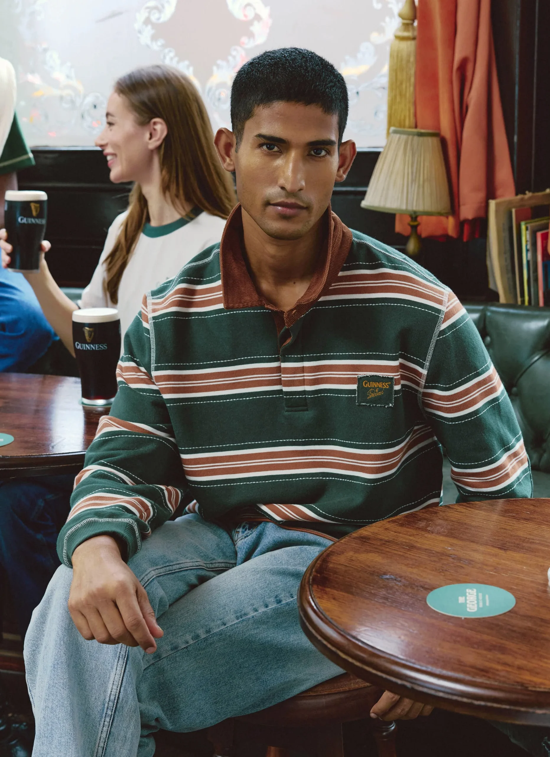 Guinness x Percival Editor Striped Rugby Polo Shirt