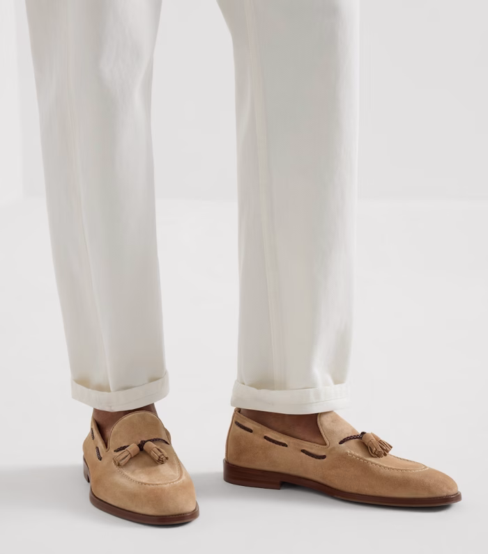 Brunello Cucinelli Suede Tassel Loafers