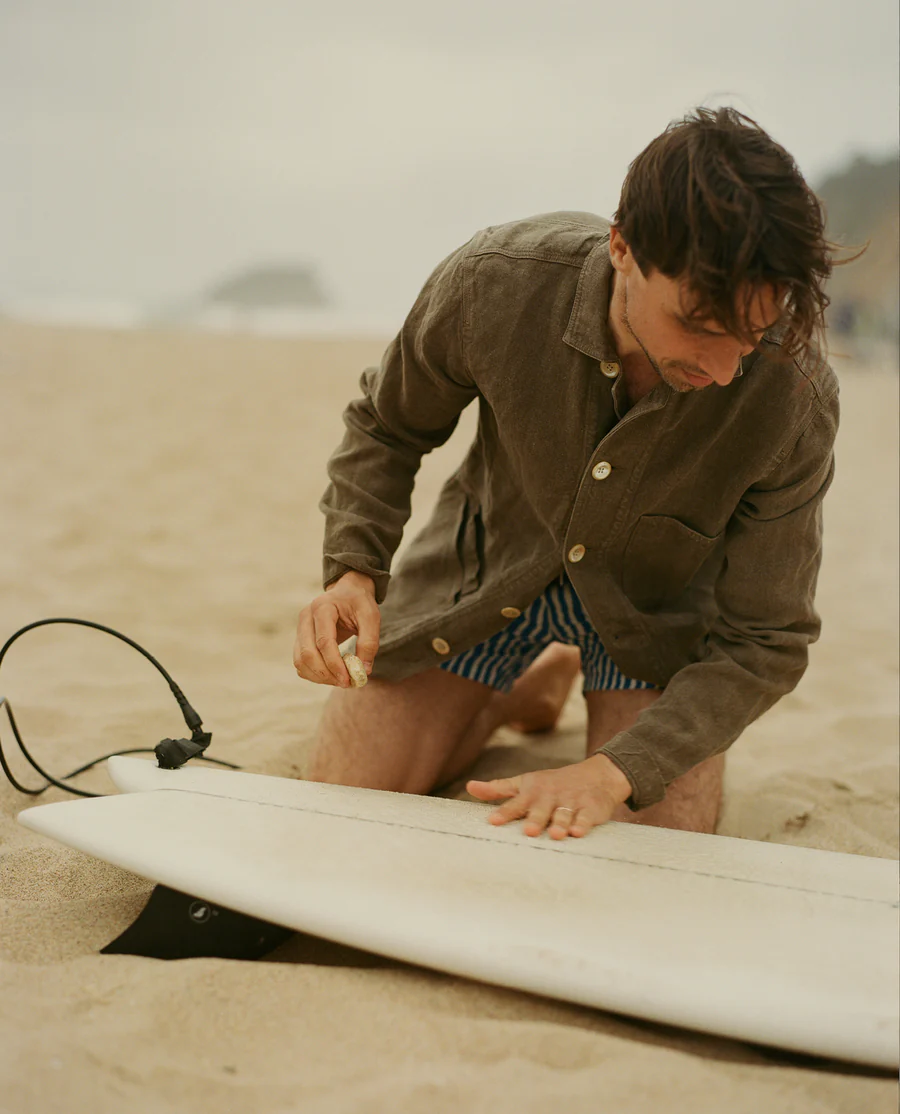 Drake’s Brown Linen Five-Pocket Chore Jacket