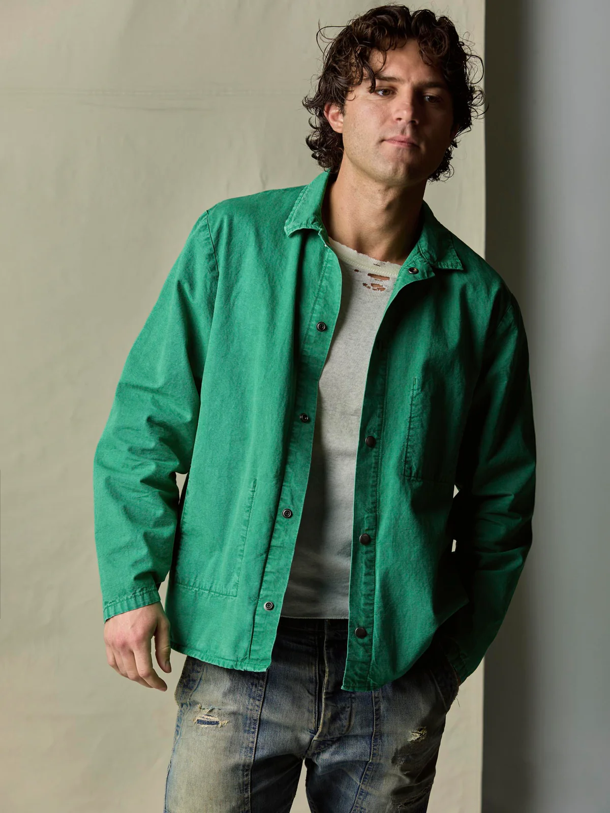 Imogene + Willie Welder’s Jacket in Seagreen Ripstop