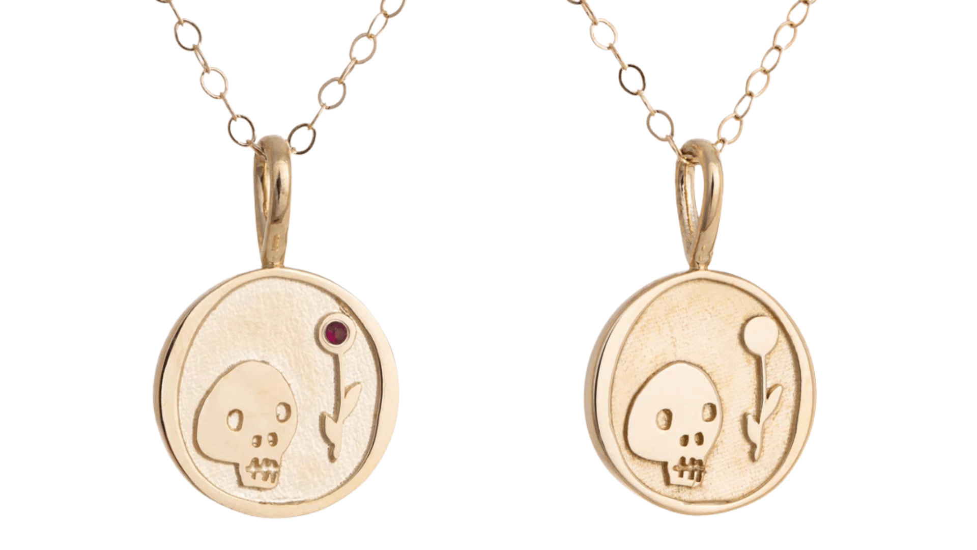D&I Death & Life 14k Gold Necklace