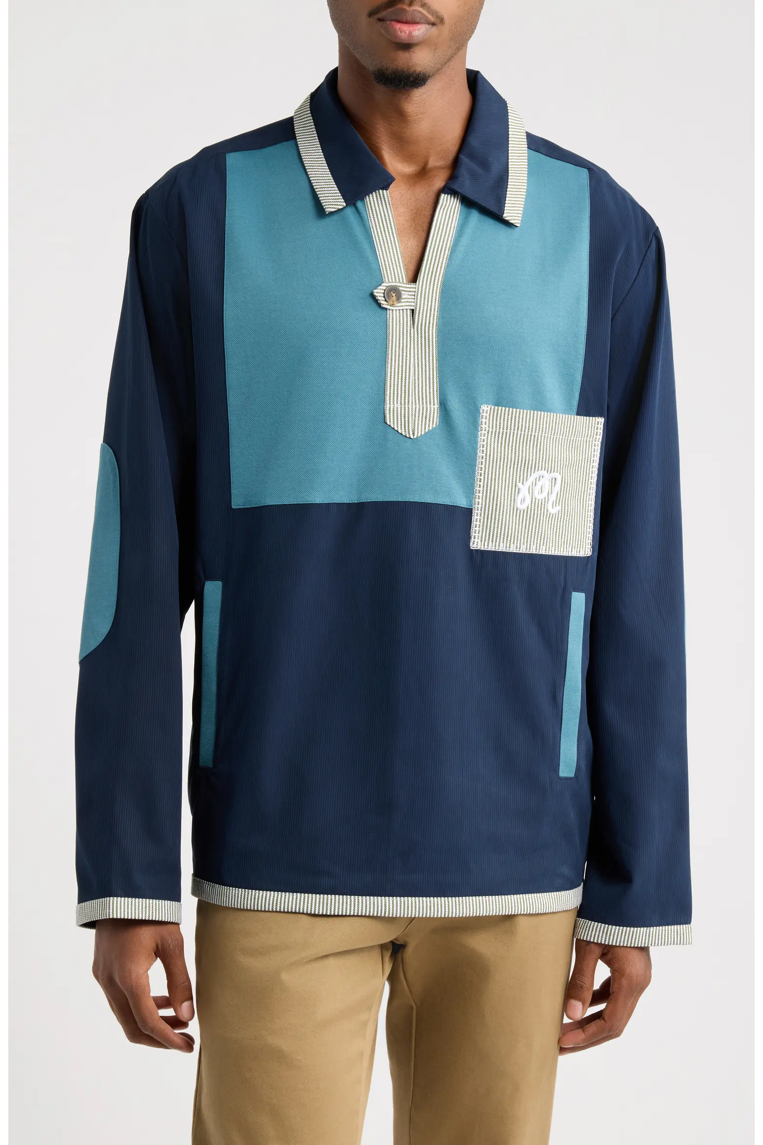 Malbon Golf Repair Colorblock Pullover