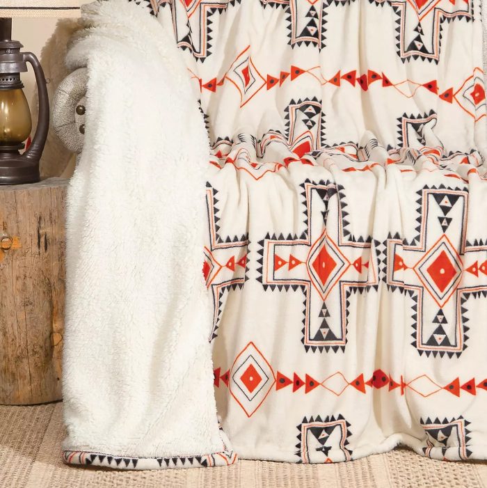 Wrangler Santa Fe Sherpa Throw Blanket