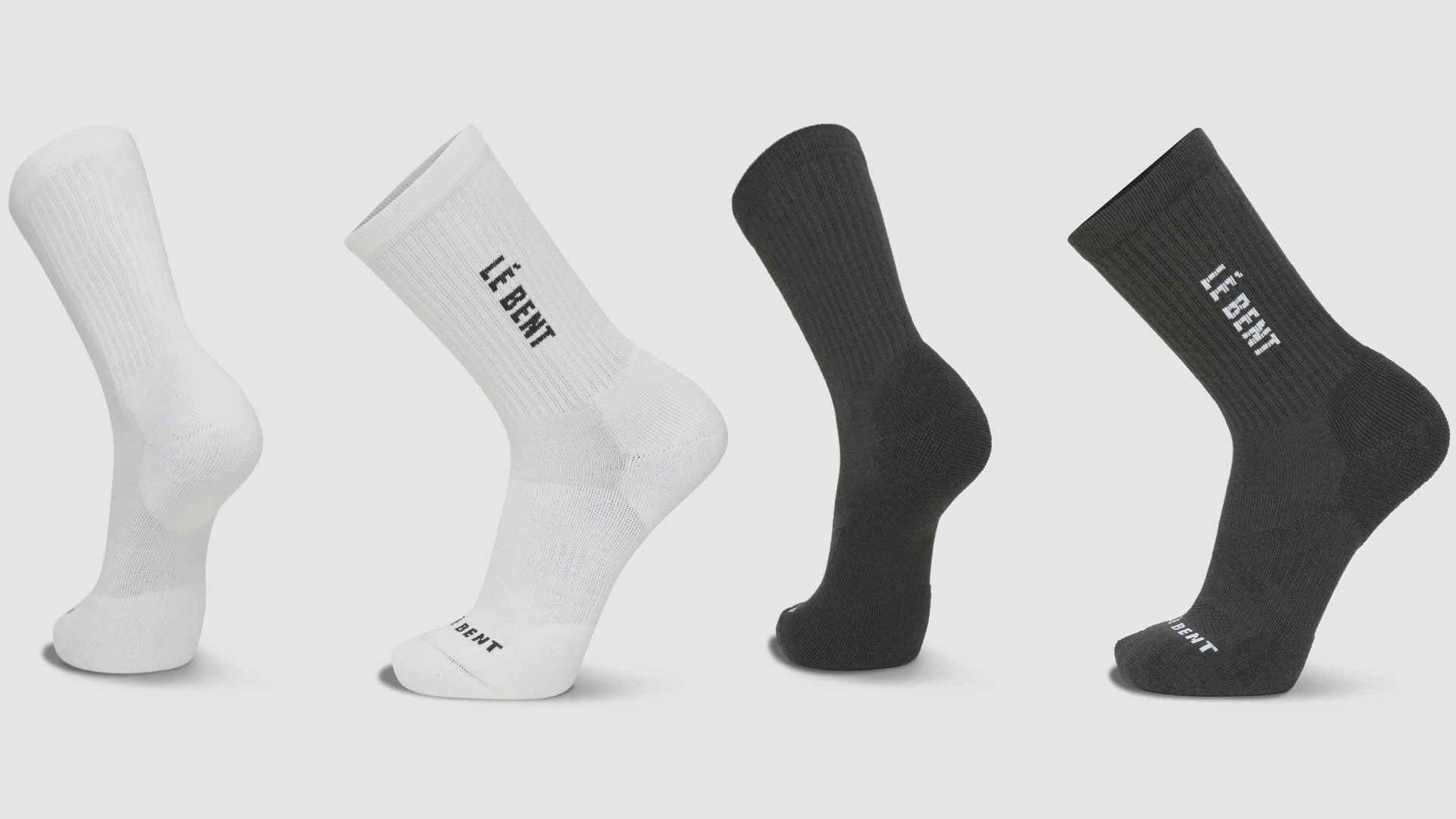 Le Bent Targeted Cushion Logo 3/4 Crew Ribbed Sock