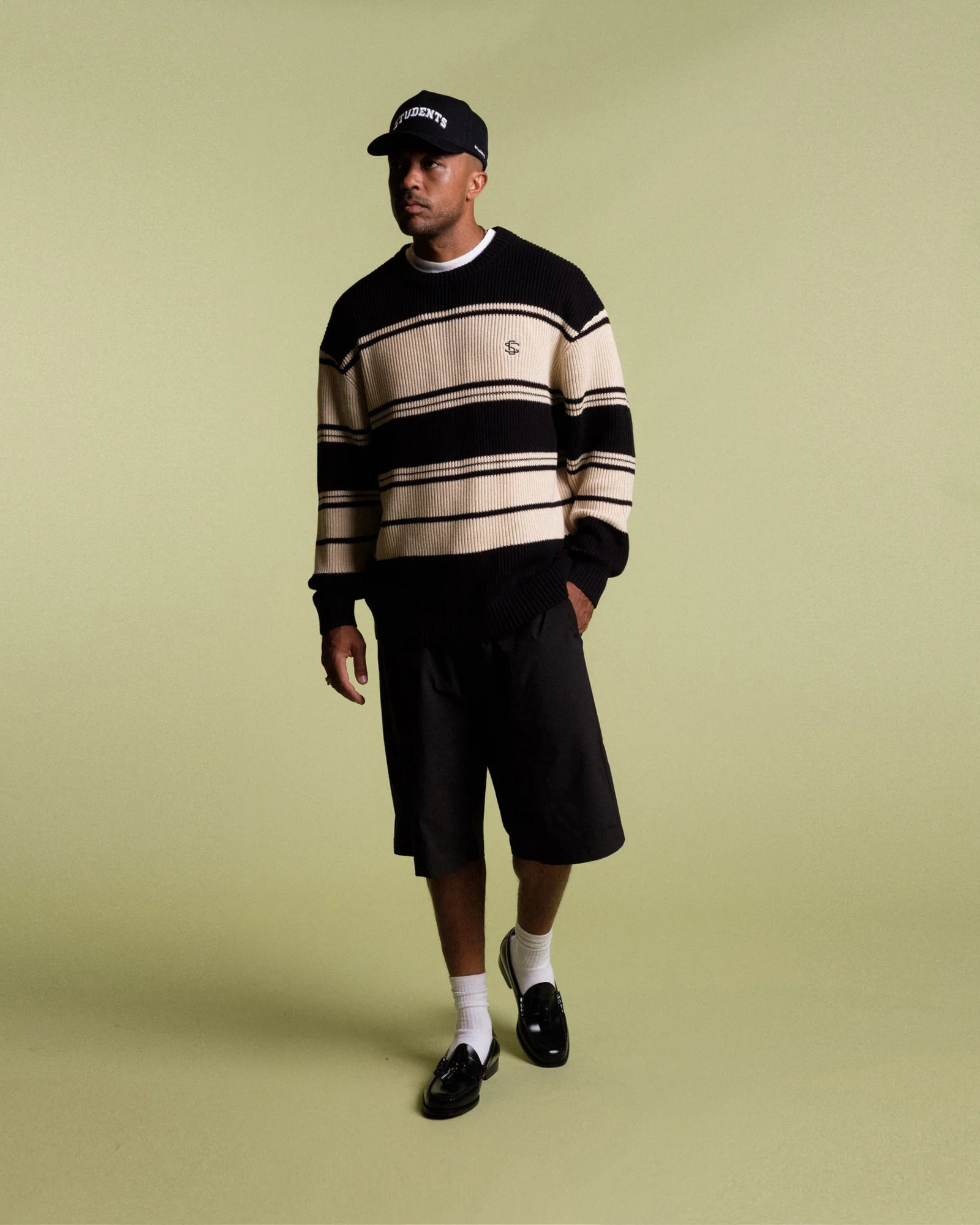 Students Golf Palmdale Stripe Knit Crew Sweater
