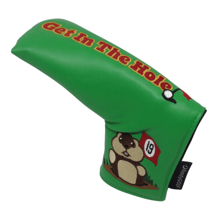 Dancing Gopher Green Embroidered Blade Putter Cover