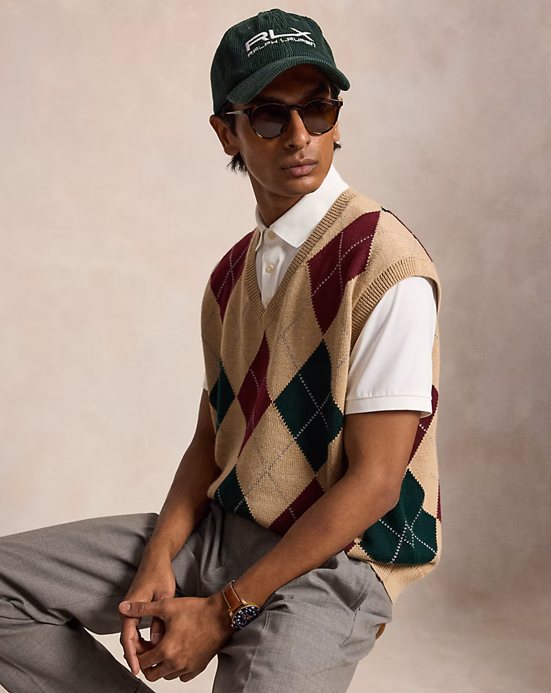 Big Fit Argyle Sweater Vest